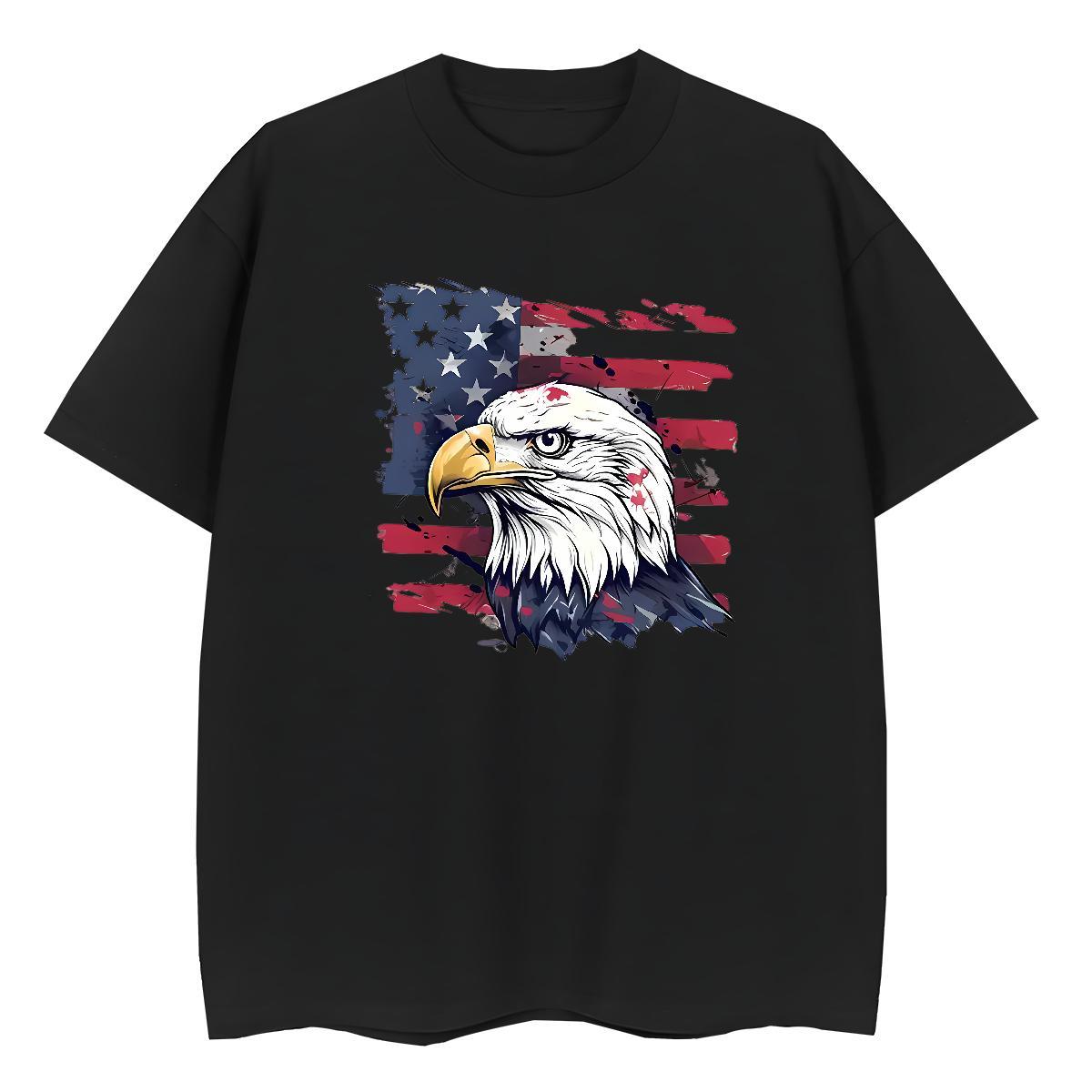 Free Shipping Tshirts Owl High Street Hip Hop 230g Pure Cotton Wear Crew Neck Soft Mens T Shirts Cartoon Printing L-4XL