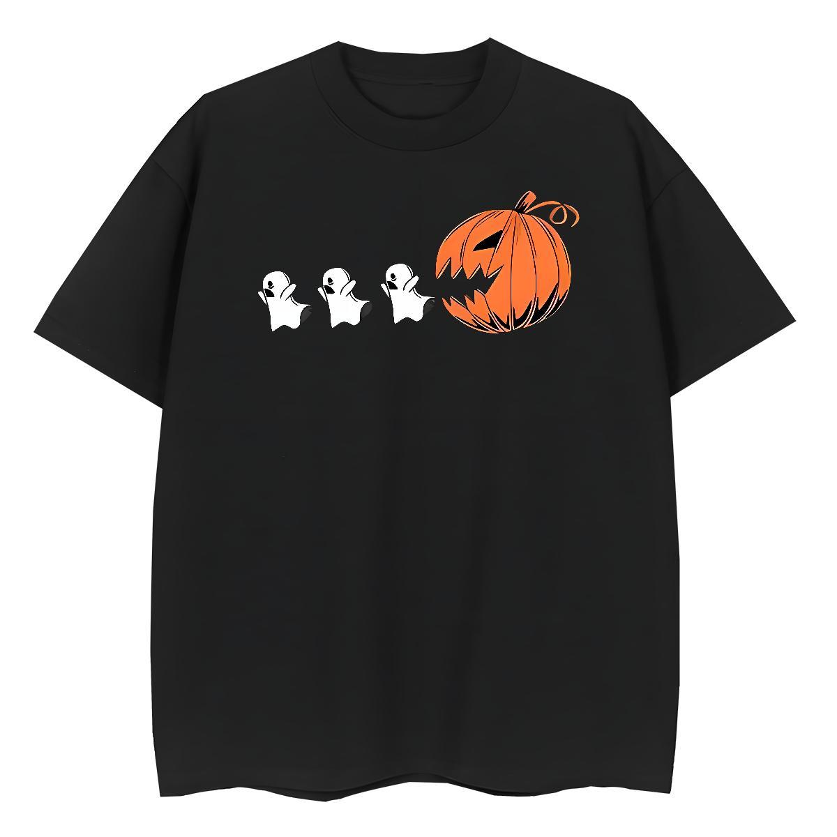 2024 Men Tops Tees pumpkin Street Wear 100% Cotton 230g Tops Shirt Short Sleeve Soft Free Shipping Man T Shirts Floral Print