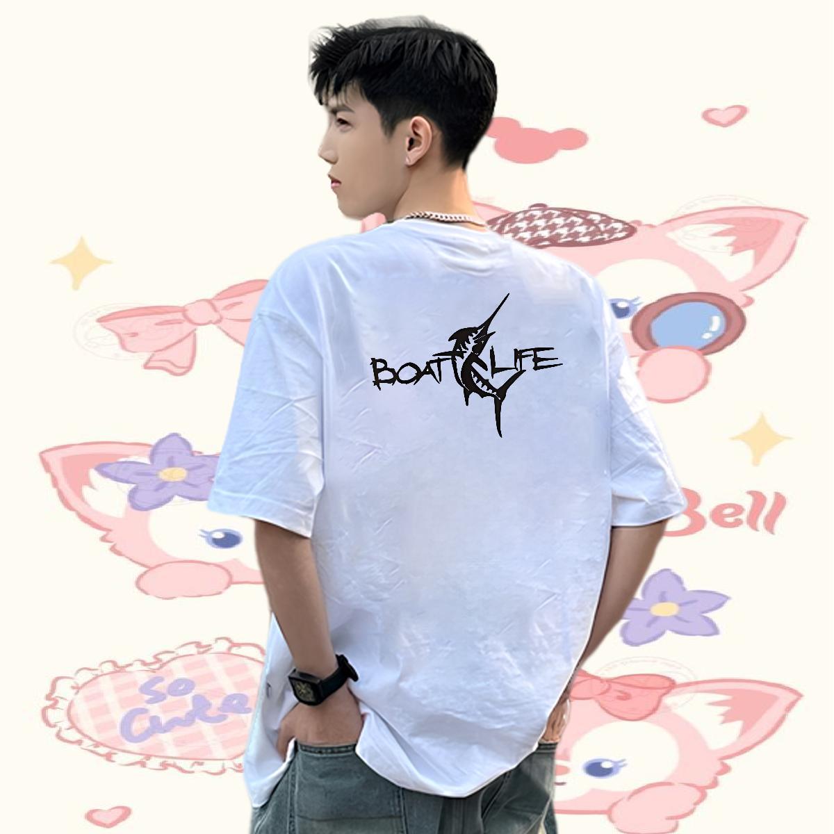 Fashion Men Tees halloween Casual Beach 230g 100% Cotton Polos Breathable Short Sleeve Popular T Shirts Men Cartoon Printing L-4XL