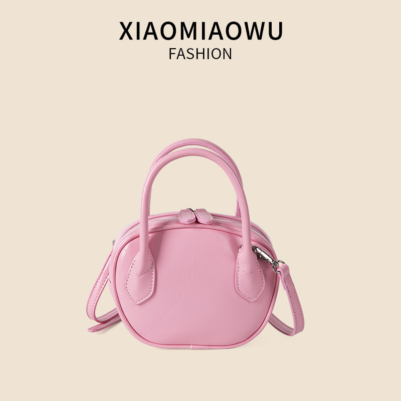 Fashion Korean version bowling bag, women's Boston Xia Xiaoxiang style, high-end and niche temperament, crossbody handbag