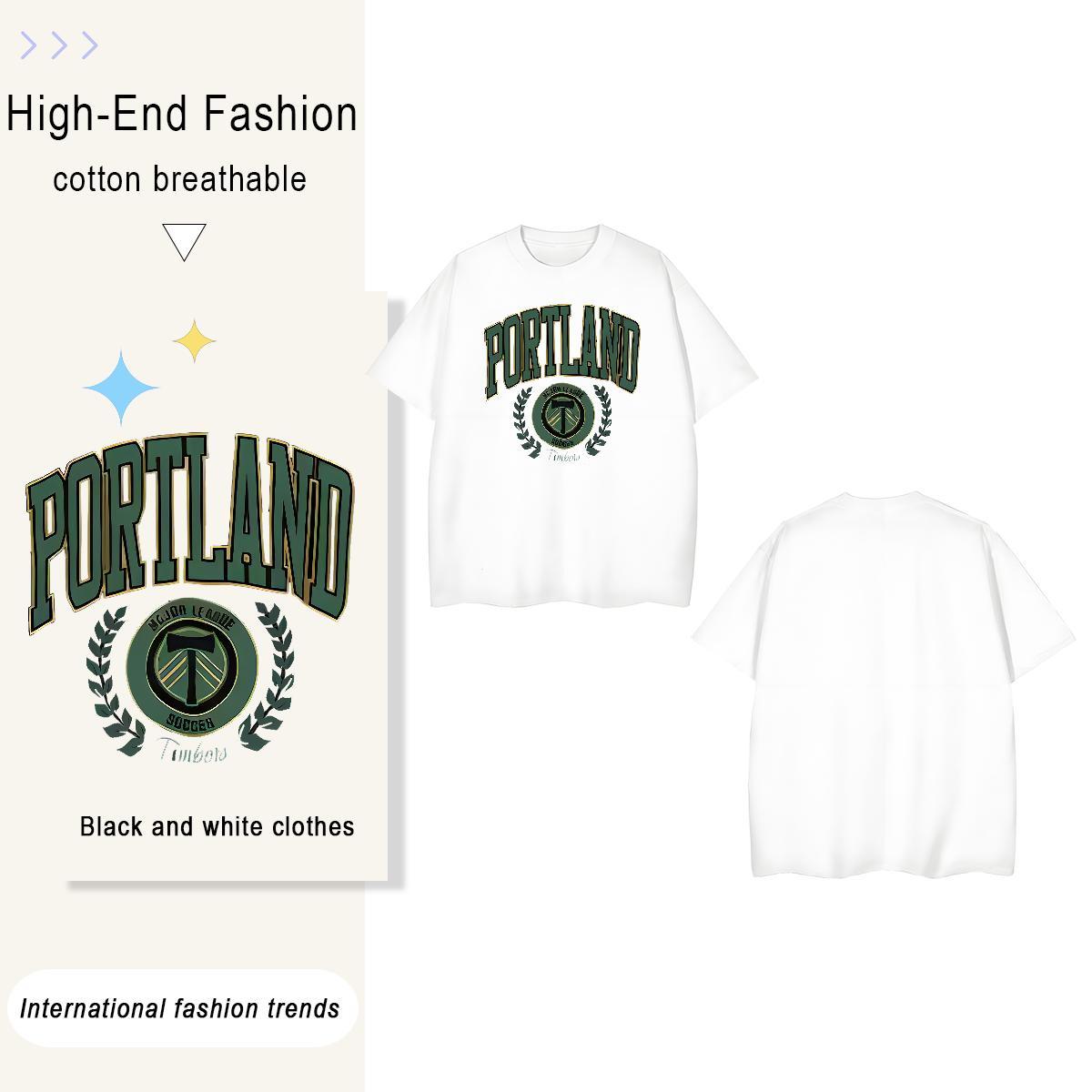 Classic letter 230g Cotton Men Clothes T-Shirt High Street Hip Hop O Neck Short Sleeves Men T Shirts Custom Oversized 4XL Tops Tees