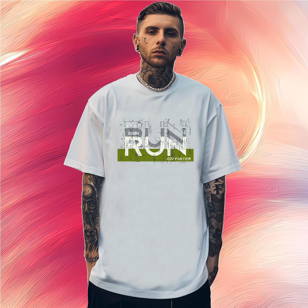 Soft run 230g Cotton Men Clothes T-Shirt Casual Daily Wear O Neck Short Sleeves Man T Shirts Classic Casual Custom Big Size Tshirts