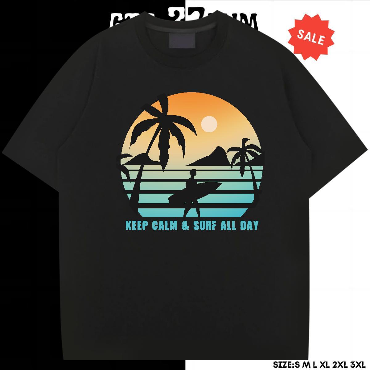 Comfortable Tshirts Spring Summer 230g Cotton Oversized 4XL Round Neck Short Sleeve sea Men T Shirts 2024 New Polos