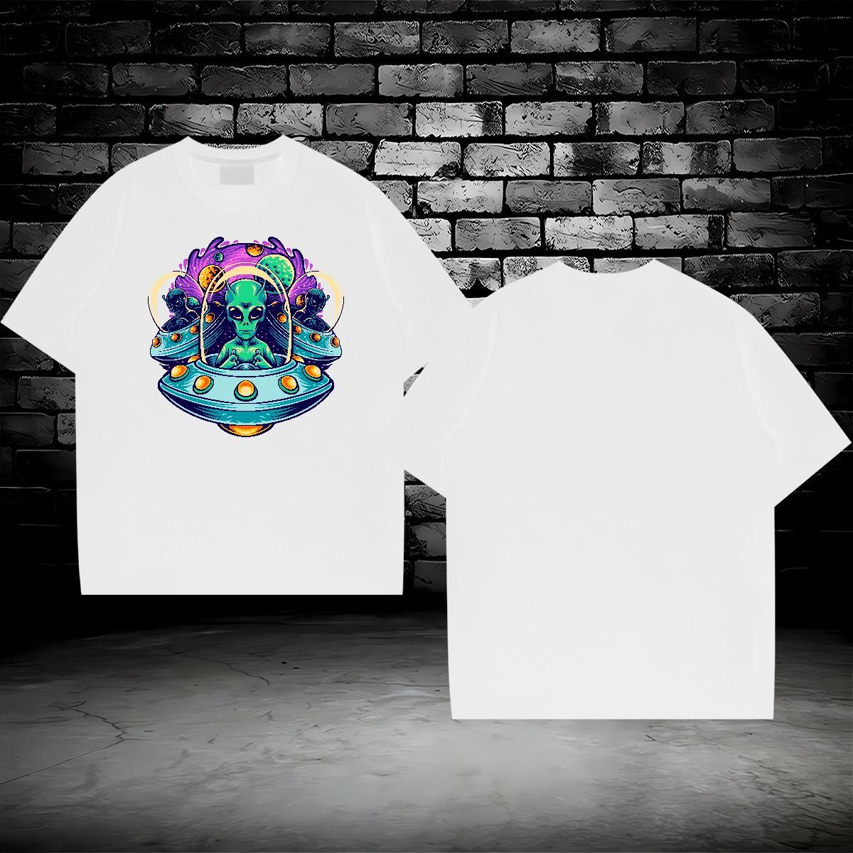 Cool Design ET 100% Cotton 230g Men Tops Tees Sport Breathable Short Sleeve Man T Shirts DIY Customized Cartoon Print Top Tees