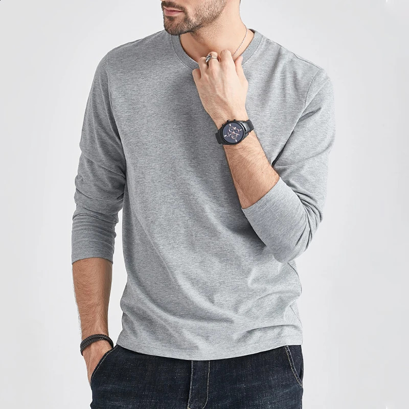 Long Sleeve T-Shirts Men Women 100% Cotton Summer Short Tees Solid Basic Soft Male Female Tshirt Slim Fit Plain Tee Shirt Autumn 240820
