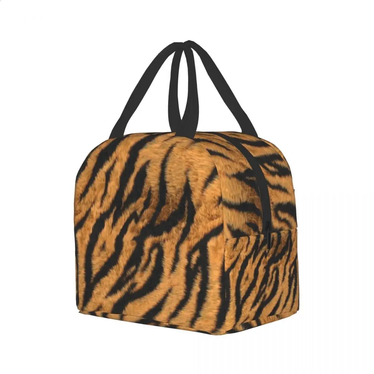 Animal Skin Tiger Stripe Print Lunch Bag Men Women Cooler Thermal Insulated Lunch Box School Food Picnic Bags 240819