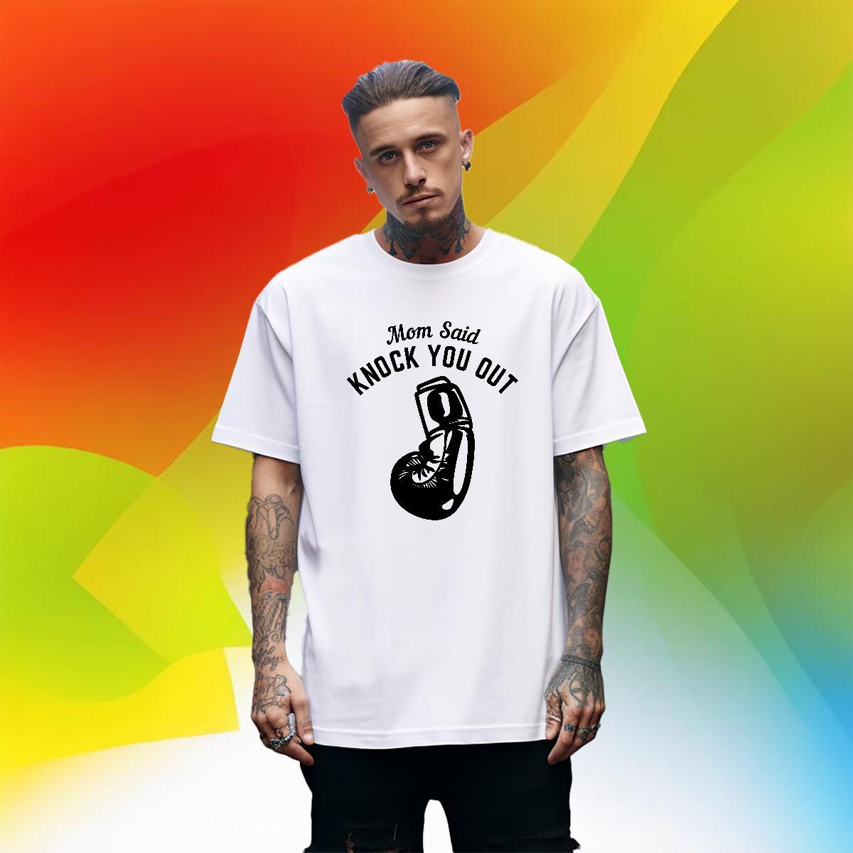 Cool Design boxing gloves 230g Pure Cotton Tshirt for Man Woman Street Casual Breathable Short Sleeve T-Shirts for Men New Arrival Custom Cartoon Top 