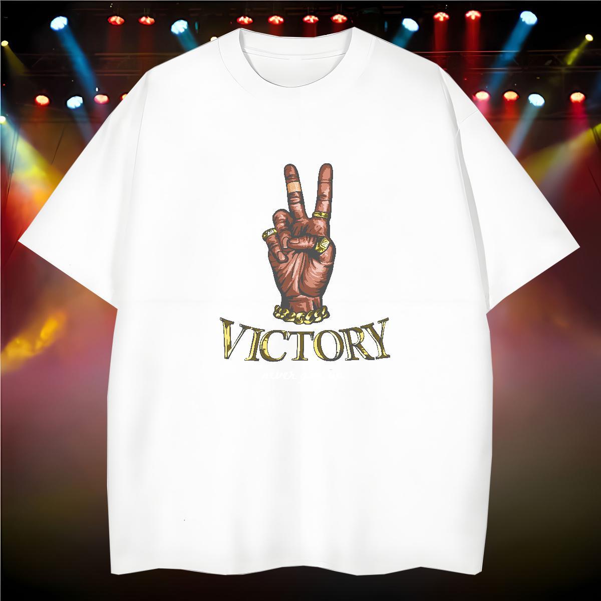 T-Shirts 100% Cotton 230g hand- Casual Crew Neck DIY Printed Men Clothes T-Shirt Custom Loose Fit Polos