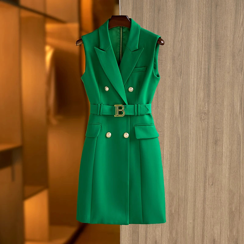 Wholesale 7-color optional sleeveless straight mini latest office womens summer vest dress 240819