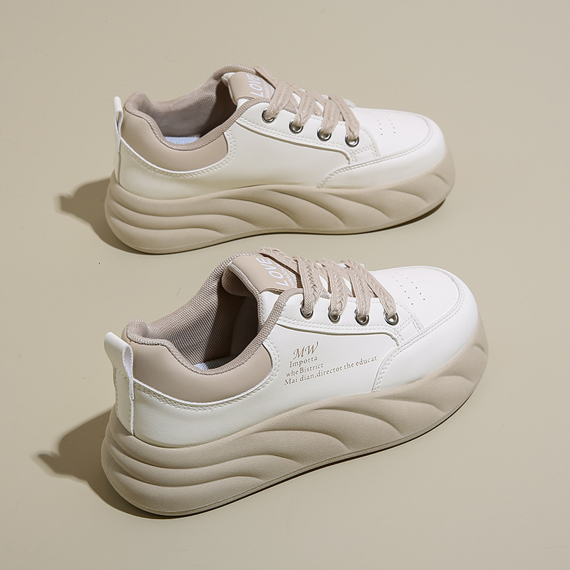Ddmysports White For Women Autumn New Student Korean Edition Versatile Casual Ins Trendy Thick Bottom Fashion Sports Board Shoes XW OUTDOOR