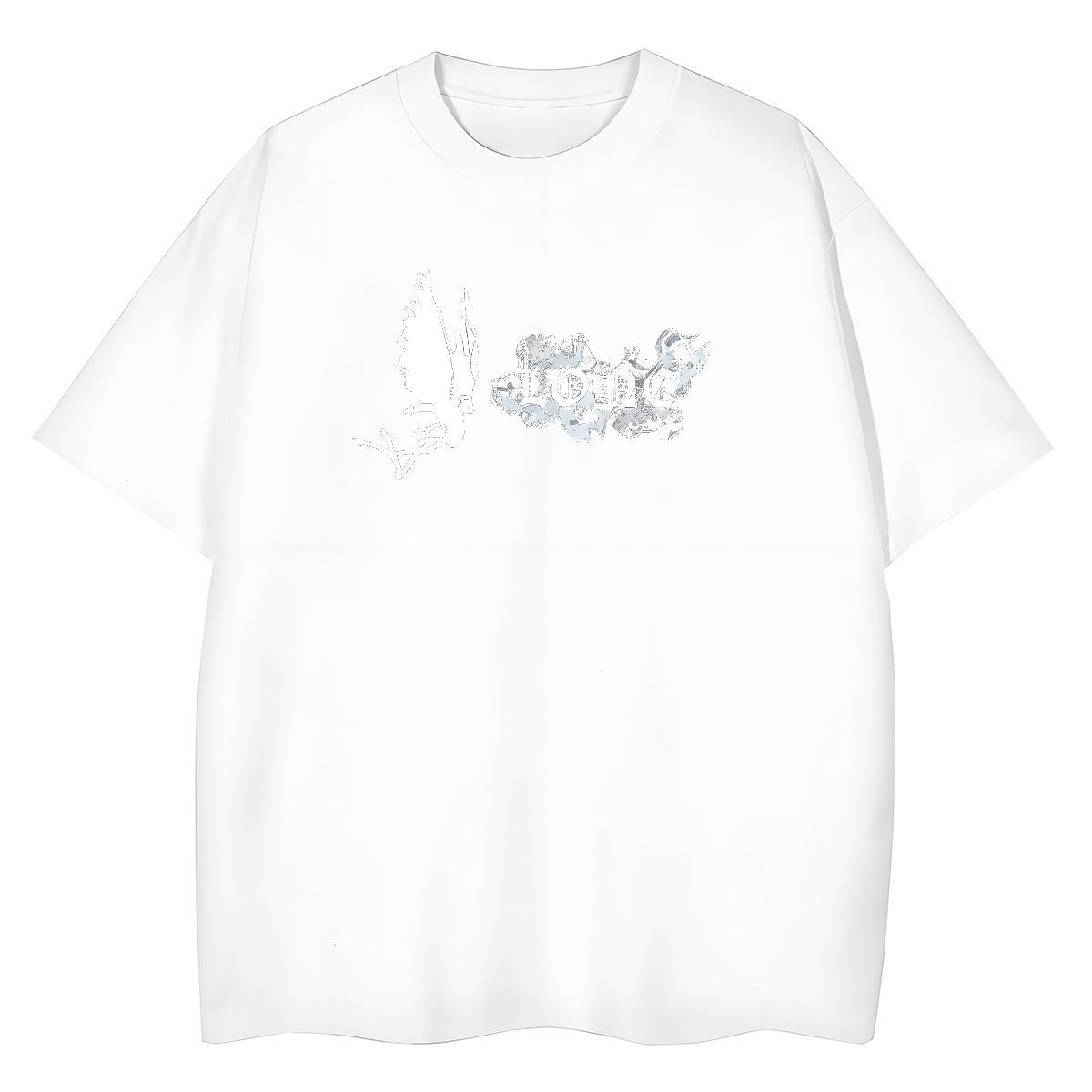 Fashion New Men Tees Butterfly Outdoor 100% Cotton 230g Clothings Crew Neck Breathable Wholesale Man T Shirts Graphic
