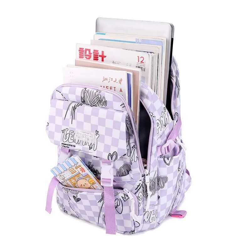 Childrens Backpack School Girl Wheel School Trolley Bag Wheels Kids Travel Luggage Trolley Bags School Backpack with Wheels Y240820