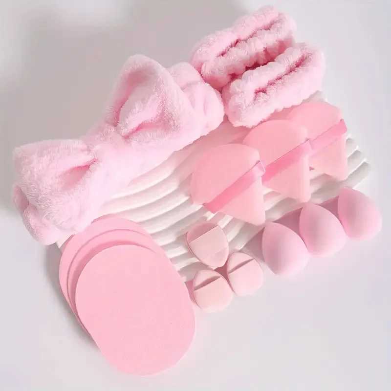 12/15Pcs Cosmetic Puff Makeup Sponge Blender Beauty Egg Foundation Sponges Puff Wash Face Headband Wristband Make Up AccessoriesXJ240819