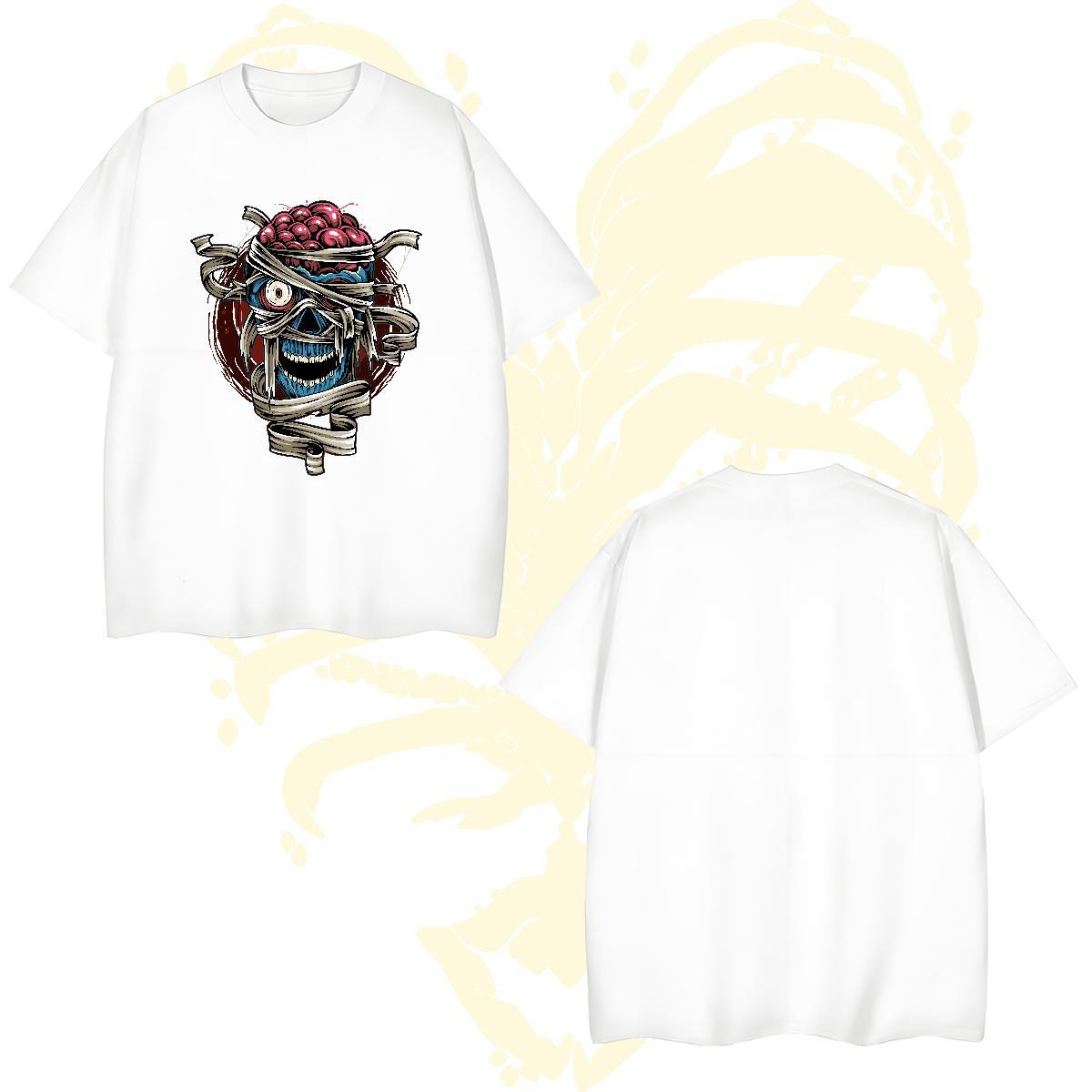 Brand Mens T Shirts skull Crew Neck Breathable Sports Casual DIY Logo Oversized 100% Cotton 230g Men Tshirts Fashion Designer Tops Tees