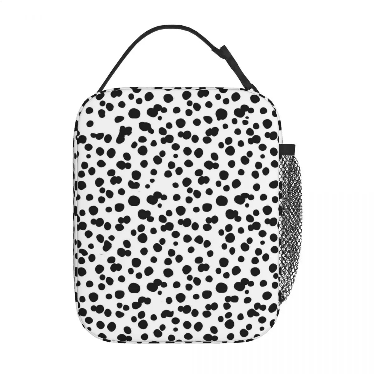 Dalmatian Print Lunch Bag For Women Cartoon Animal Lunch Box Casual Outdoor Picnic Cooler Bag Portable Thermal Tote Handbags 240819