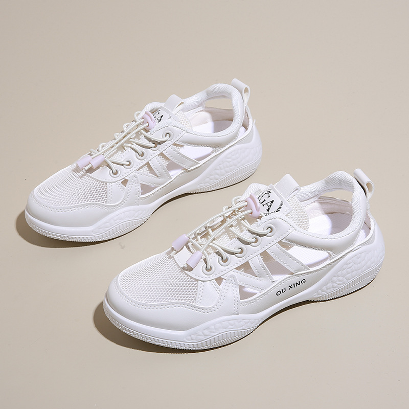 Ddmysports Little White Women S Summer New Korean Edition Instagram Female Student Leisure Ollow Versatile Board Shoes Street Shoot Y OUTDOOR