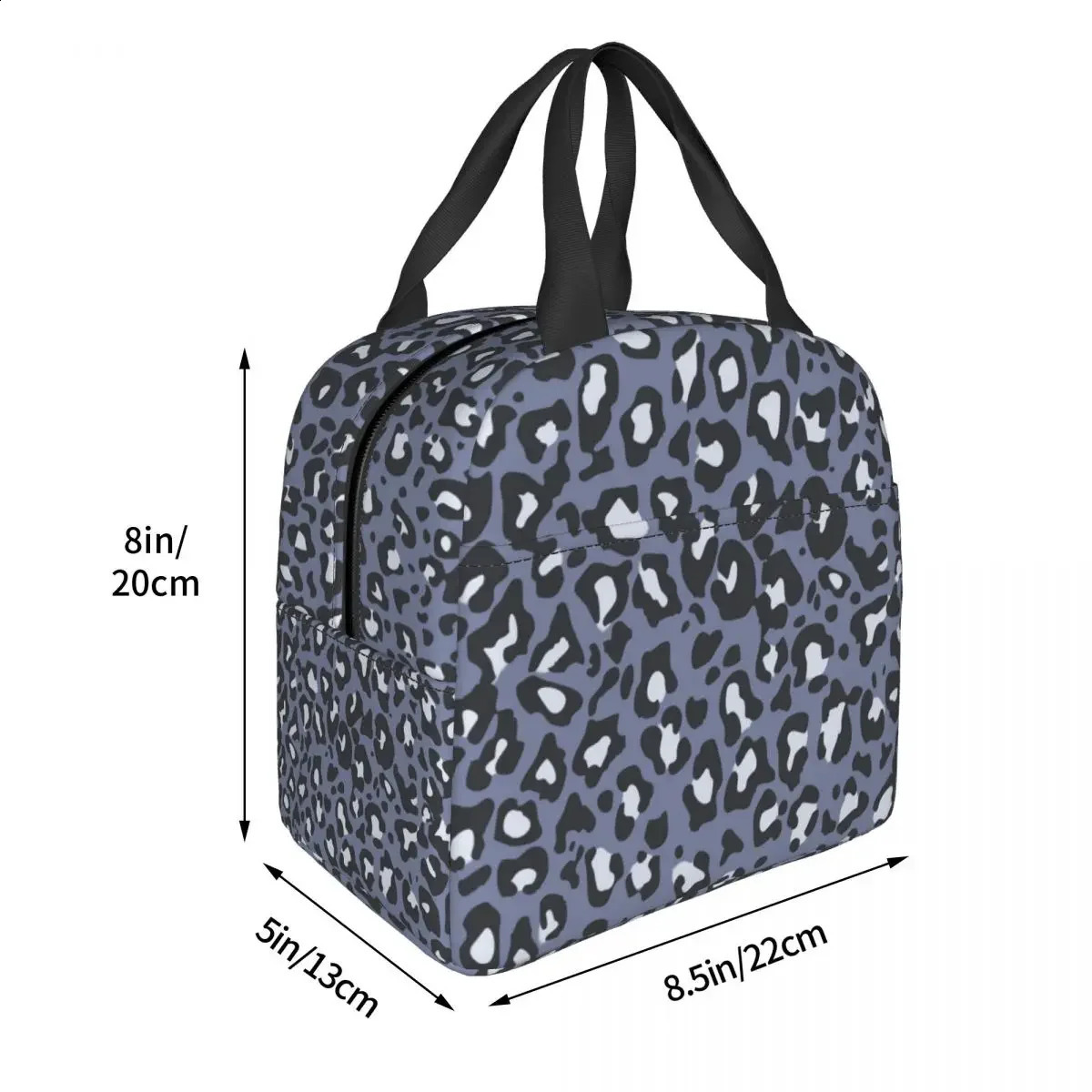 Leopard Print Lunch Bag Portable Insulated Canvas Cooler Bag Thermal Picnic Lunch Box for Women 240819