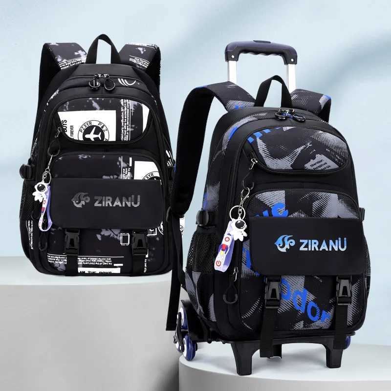 Trolley Children School Bags With Wheels For Boys Mochila Kids Backpack Trolley Luggage backpack Escolar Backbag Schoolbag Y240820
