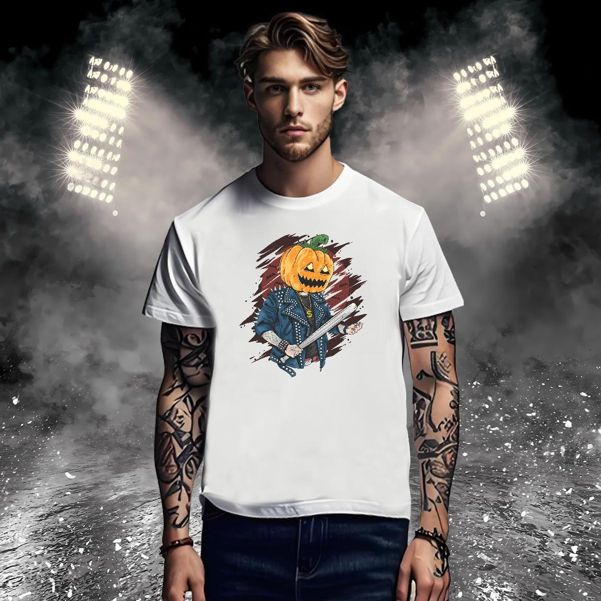New Men Clothes T-Shirt pumpkin Spring Summer 230g 100% Cotton Tshirts Pure Cotton Free Shipping T Shirts Men Black Oversized