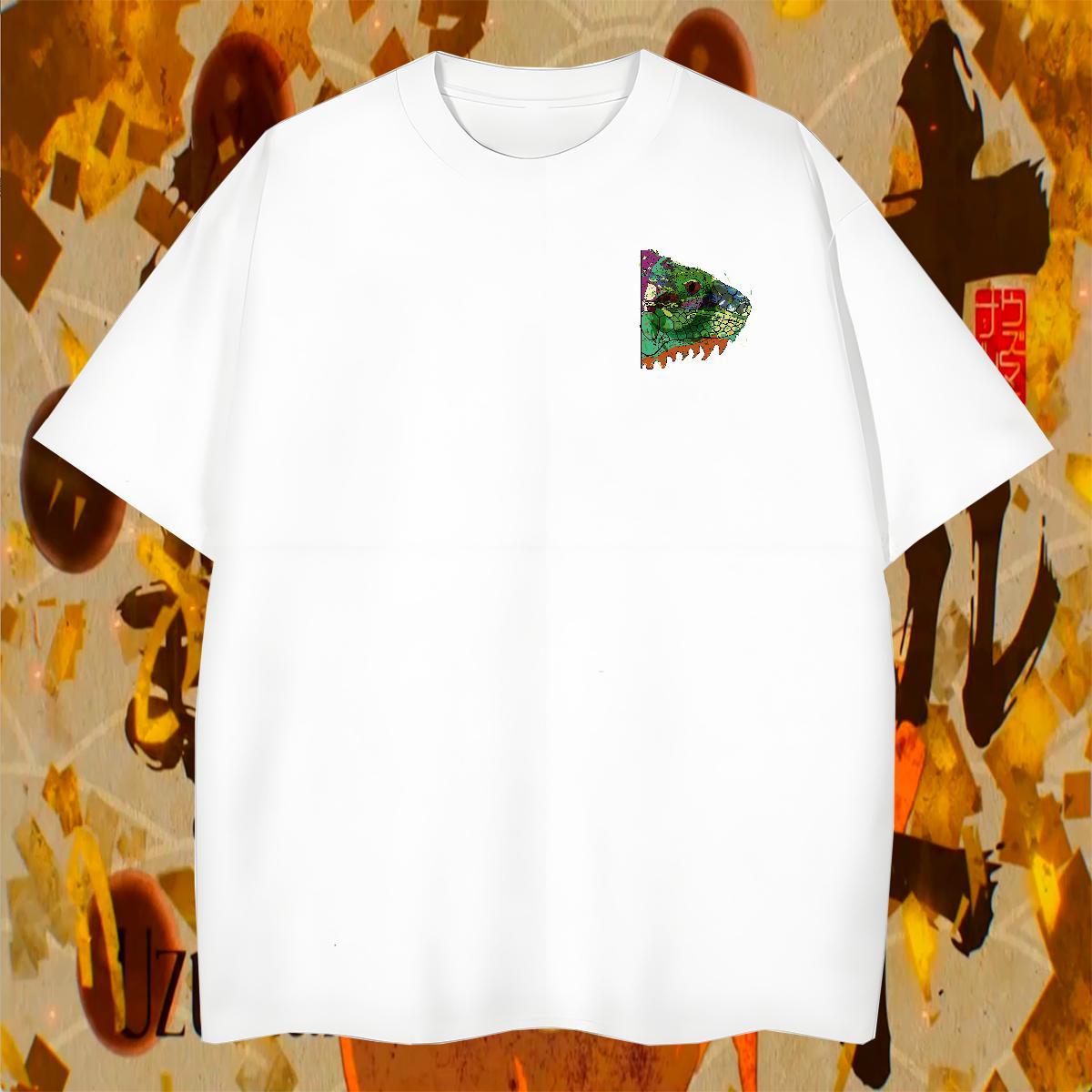 Comfortable Men Tops Tees Beach 100% Cotton 230g Oversized 3XL 4XL Breathable fish head T-Shirts Classic Casual Top Tees