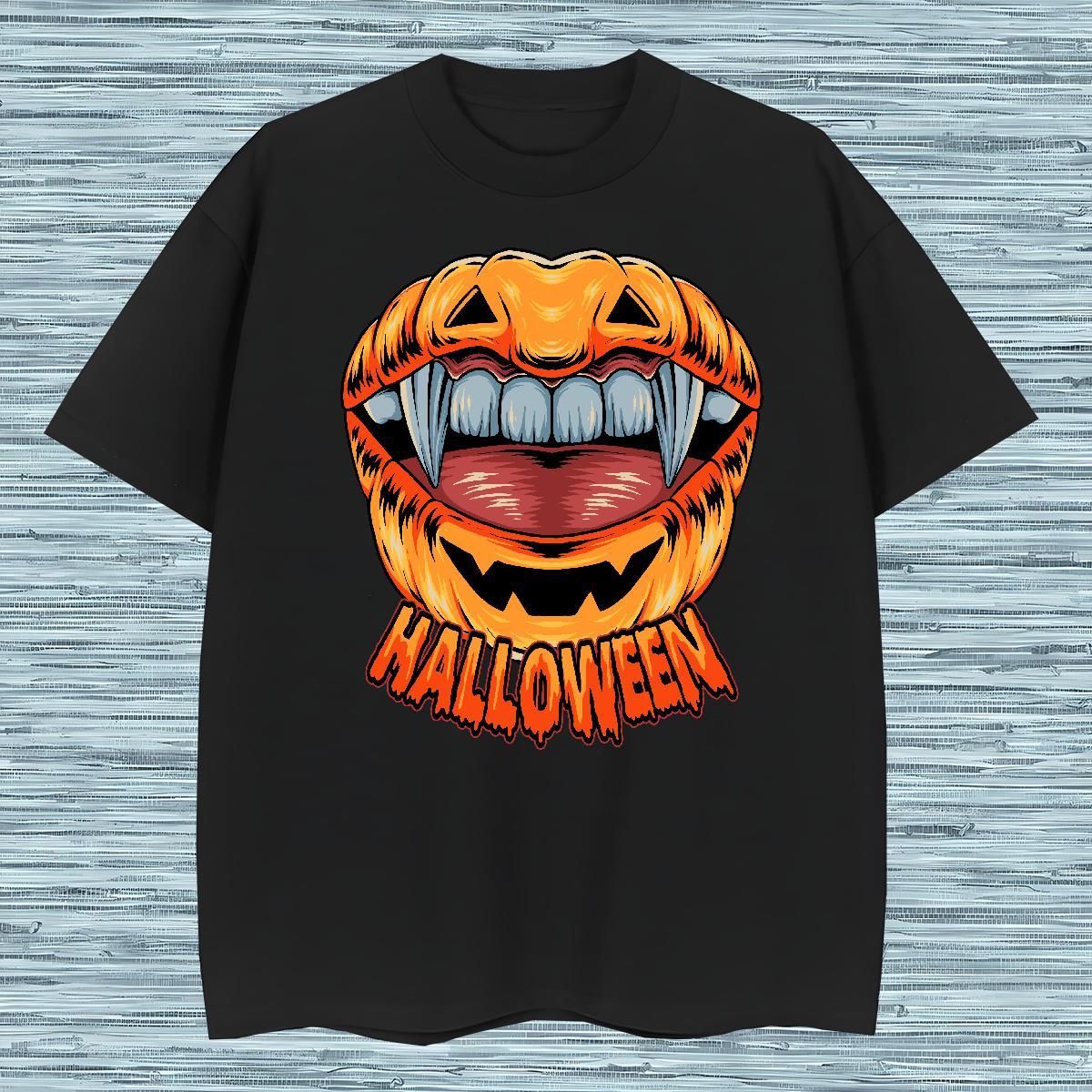 Classic T-Shirts pumpkin Breathable Short Sleeve Casual DIY Printed 100% Cotton 230g Tshirt for Man Woman 2024 Designer Tops