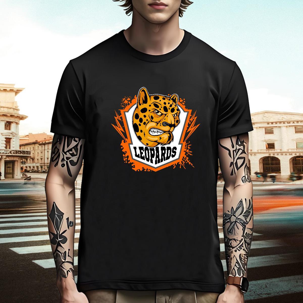 Brand Man T Shirts leopard Breathable Street Wear Skull 230g Cotton Tshirts Classic Polos