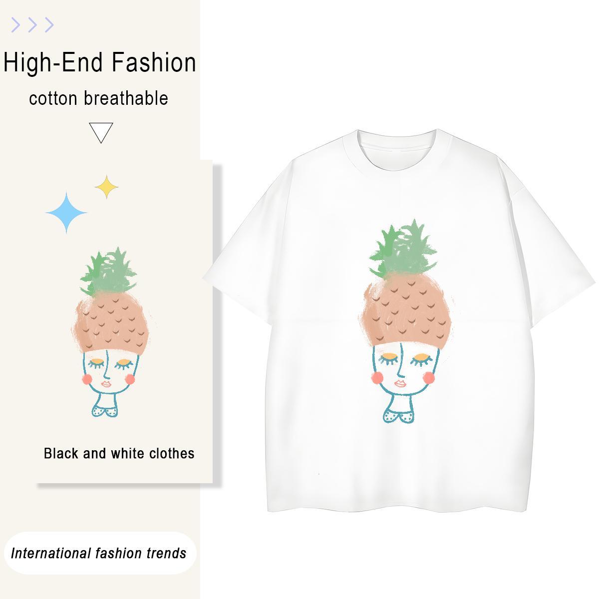 2024 Designer Women Tees High Street Hip Hop O-Neck Short Sleeve Top Shirts High quality 230g 100% Cotton Lines Oversized L-4XL T shirt