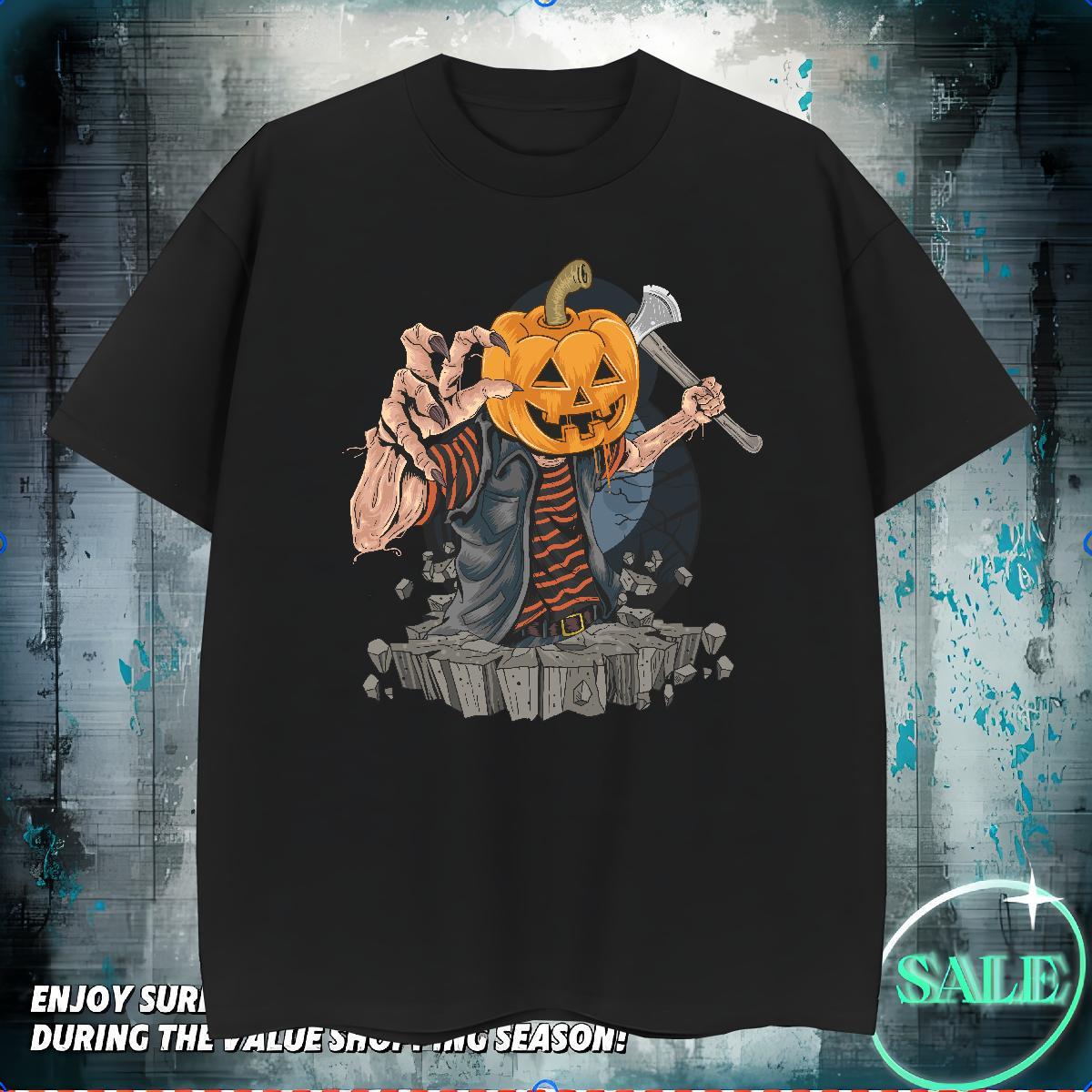 Men T Shirts 230g 100% Cotton pumpkin Street Breathable Crew Neck Anime Print Couples T Shirts New Designer Cool Tops Tees