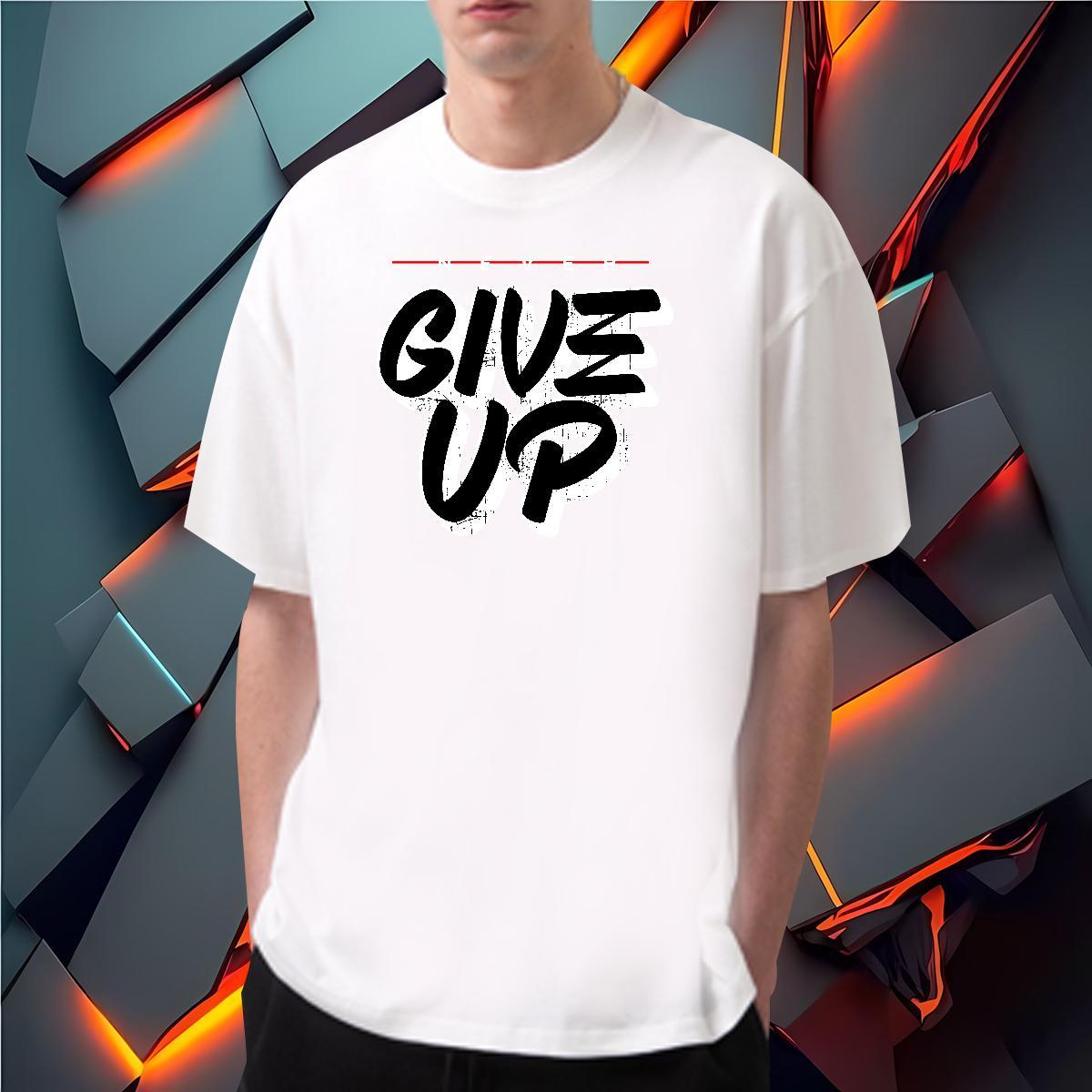 Cool give up 230g 100% Cotton Mens Tshirts Summer Casual Breathable Short Sleeve T-Shirts New Designer Plus Size Custom Clothings