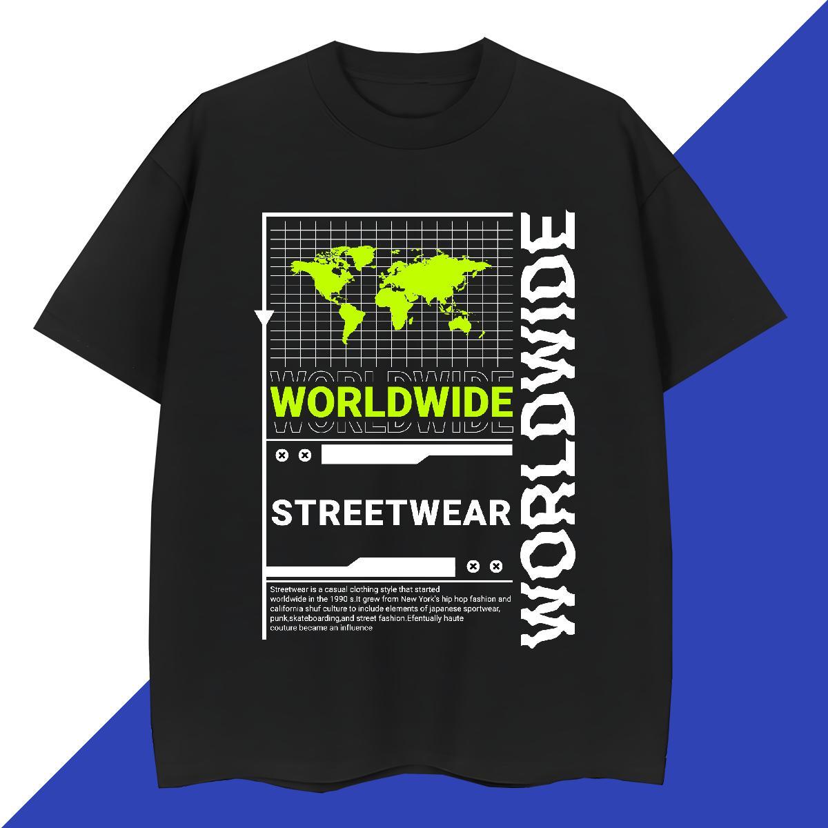 Brand worldwide 230g 100% Cotton Men Tshirts Summer Casual Breathable Crew Neck T-Shirts for Men Customized DIY Tees Shirts