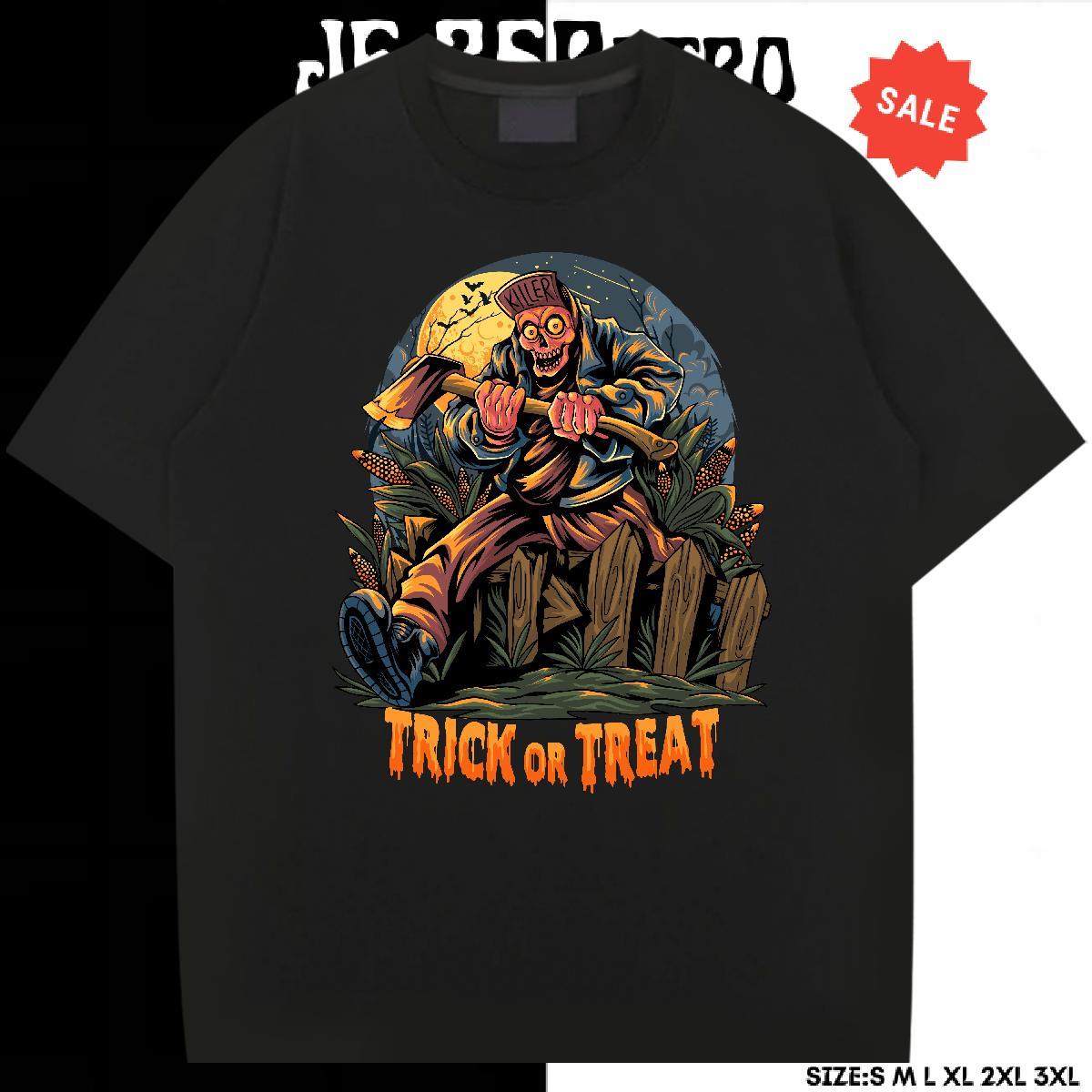 Cool Design T-Shirts halloween Breathable Crew Neck High Street Hip Hop Graphic 100% Cotton 230g Tshirts Classic Casual Tops Tees