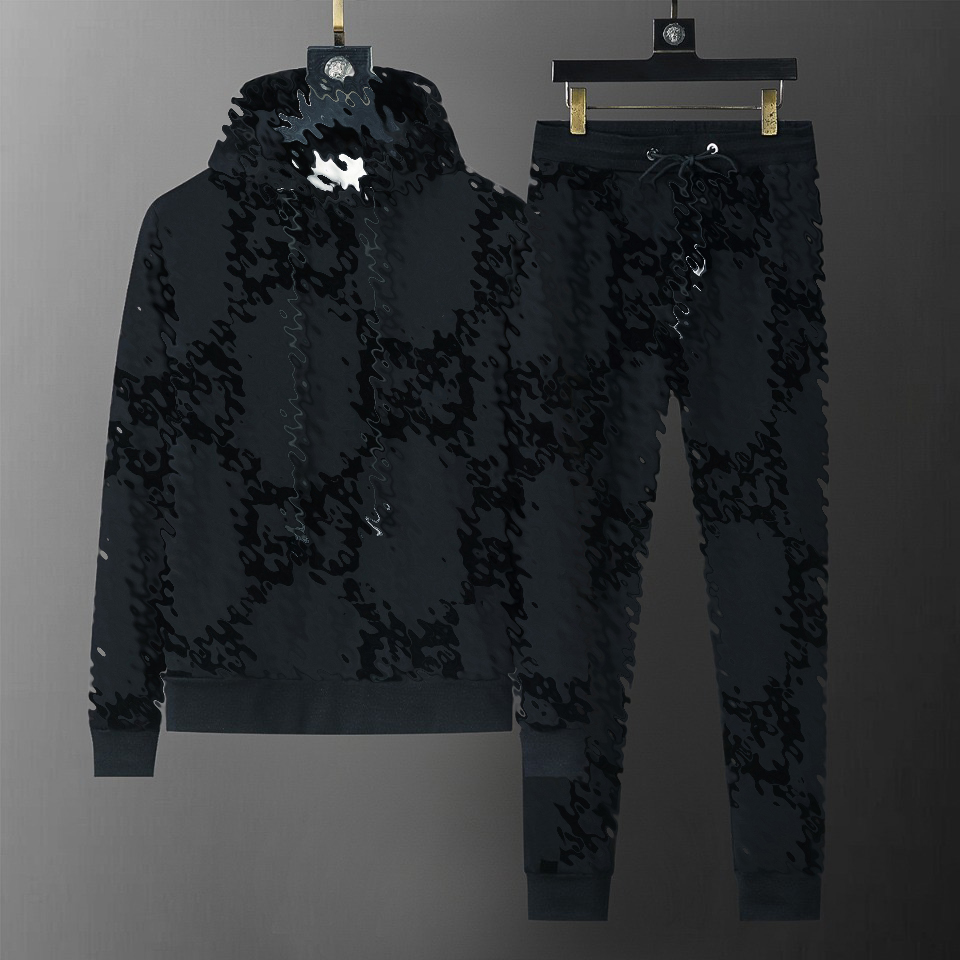 Sports Set Men's and Women's Designer Sports Set Sports Shirt Men's Plush Letter Zipper Jacket Set Pants Sportswear Hoodie Autumn/Winter