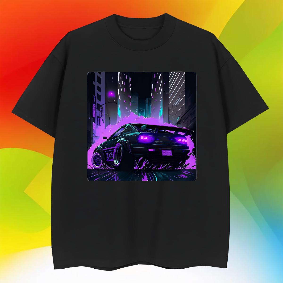 Unisex Men Tshirts Spring Summer 100% Cotton 230g DIY Printed O Neck Short Sleeves car T shirt Fashion Designer Tee Shirt