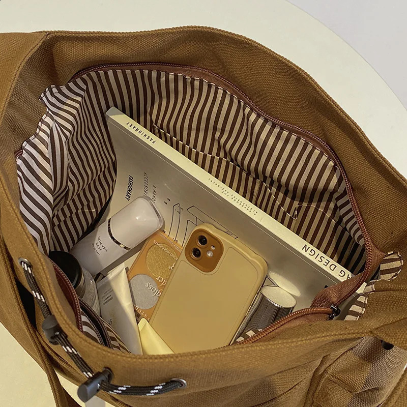 Inner Y2K star canvas messenger bag casual street travel women and college student shoulder messenger bag 240819