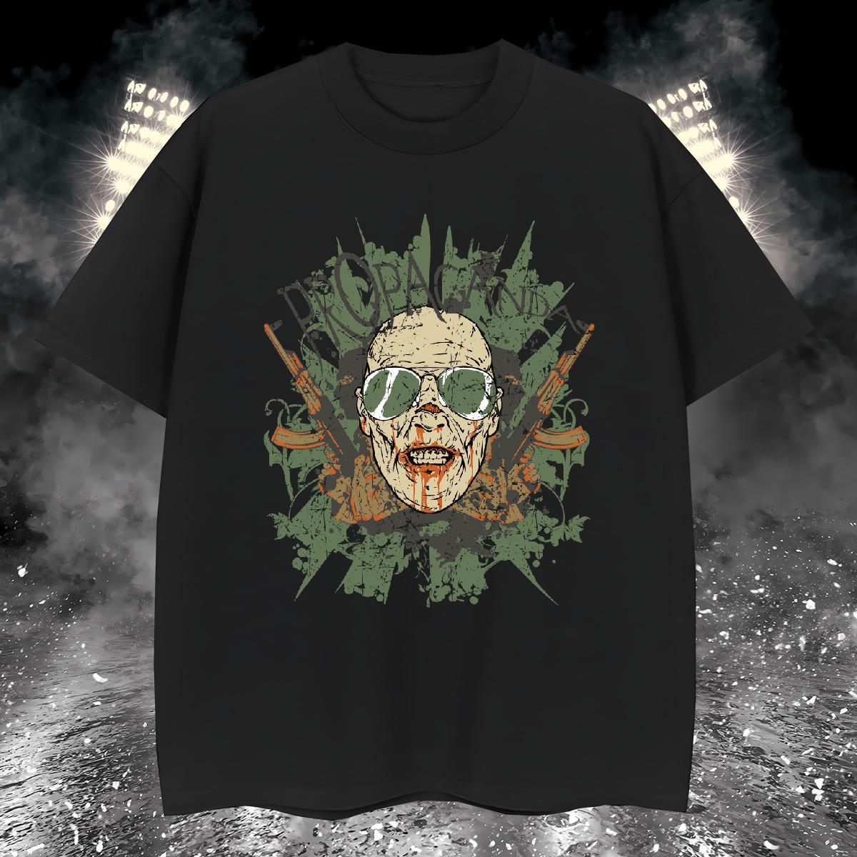 Designer T-Shirts for Men long-barrelled gun Breathable Soft Summer Casual Anime Print 230g Cotton Men Clothes T-Shirt Designer Fashion Wear
