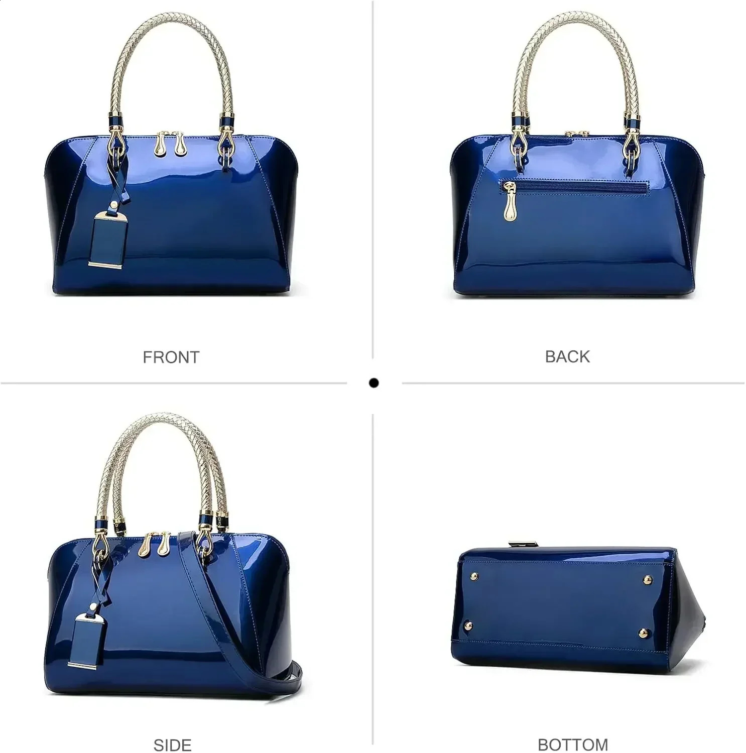 NICOLE DORIS Women Handbag Purses Patent Leather Top-handle Bags Elegant Clutches Evening Bags Small y Shoulder Bags 240820