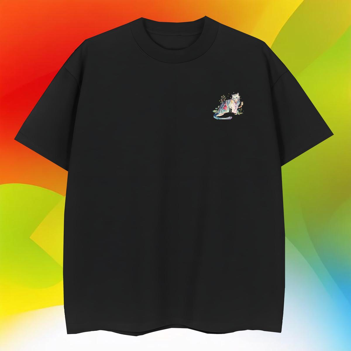 Cool Men Tops Tees Casual Beach 100% Cotton 230g Anime Print Short Sleeve Soft cute T Shirt For Man Fashion Design Wear