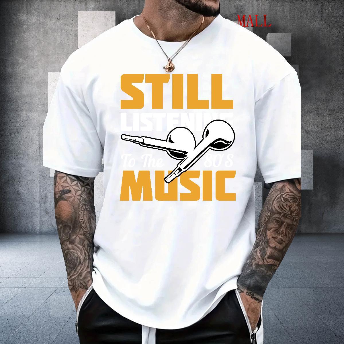 Comfortable Men Tshirts High Street Hip Hop 230g Pure Cotton DIY Anime Breathable Short Sleeve music T-Shirts Brand Clothes