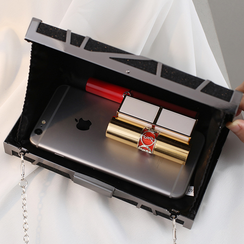 2025 New Fashion Designer Women s Mini Handbag Square Multi Functional Metal Banquet Bag High Quality Diagonal Cross Bag Party Wallet Lipstick Storage