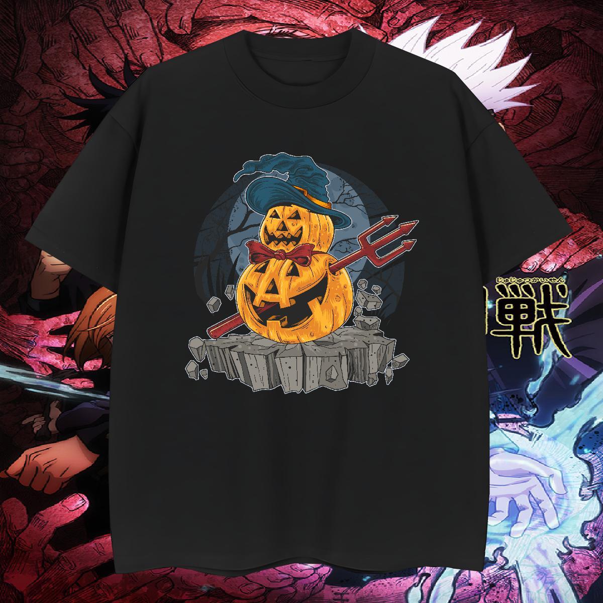 Free Shipping T Shirt For Man pumpkin O Neck Short Sleeves Spring Summer DIY Anime 230g Pure Cotton Tshirt for Man Woman New Designer Tops Shirt