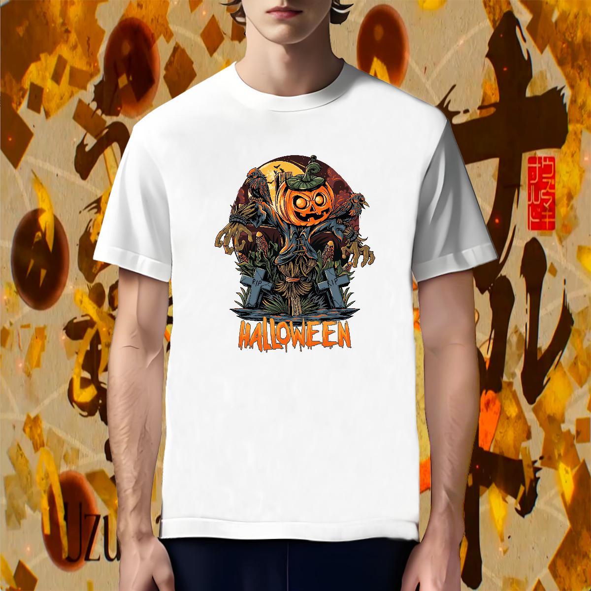 Brand Man T Shirts pumpkin Breathable Short Sleeve Sport Graphic 230g 100% Cotton Men Tshirts DIY Customized Clothes