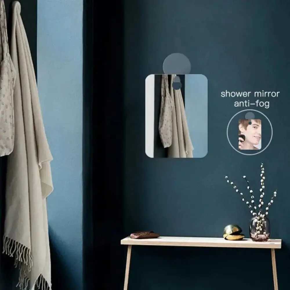 New Acrylic Anti Fog Mirror Fogless Washroom Shaving Bathroom Tools Bathroom Travel Fogless Mirror Y240819