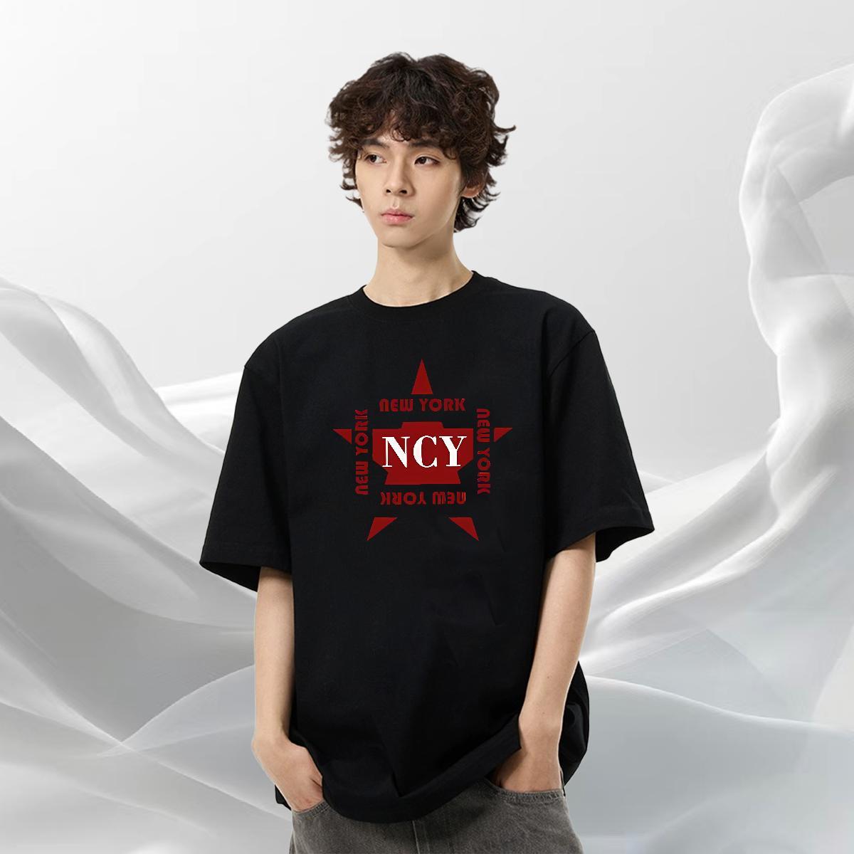 Unisex Men Clothes T-Shirt Anime Printing Street 230g 100% Cotton DIY Printed Breathable Short Sleeve New York T-Shirts Designer Wear