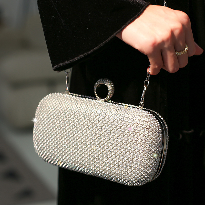 2024 New Dinner Water Diamond Celebrity Dress Evening Temperament Women's Handheld Bag
