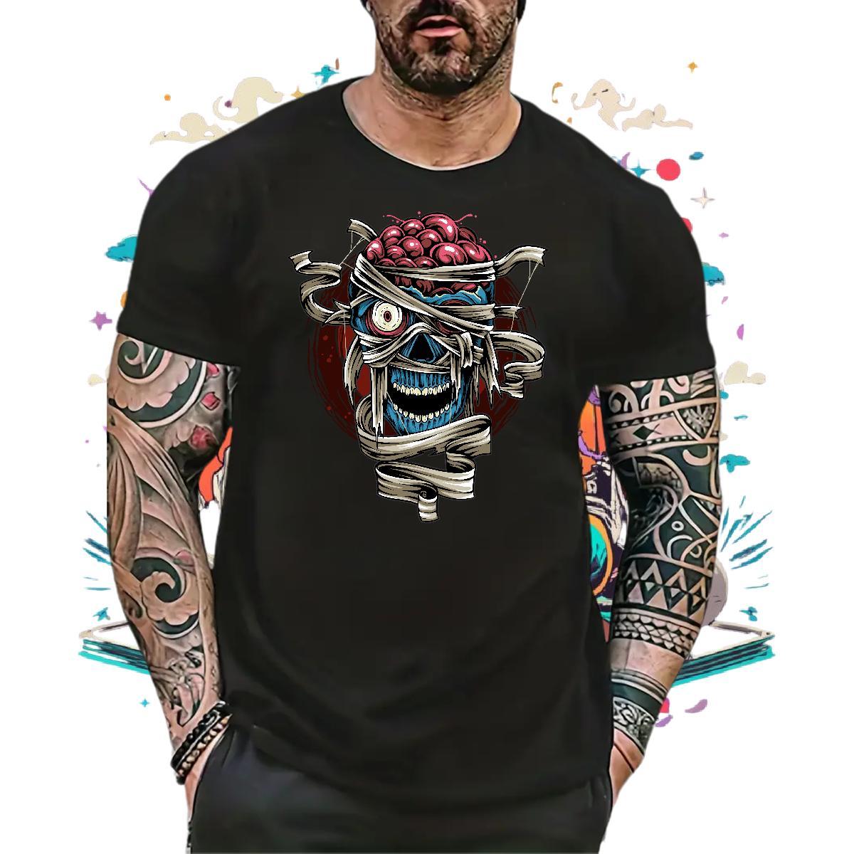 Classic skull Men Tees 230g 100% Cotton T-Shirts for Men Customized Casual Daily Wear Pure Cotton Unisex Tees Shirts