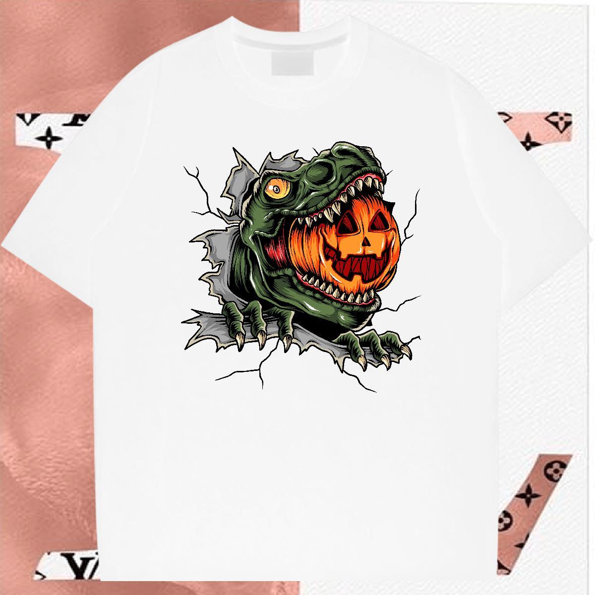 2024 Summer pumpkin Men Tshirts 230g Pure Cotton Man T Shirts Anime Casual Beach Breathable Short Sleeve High Quality Top Tees