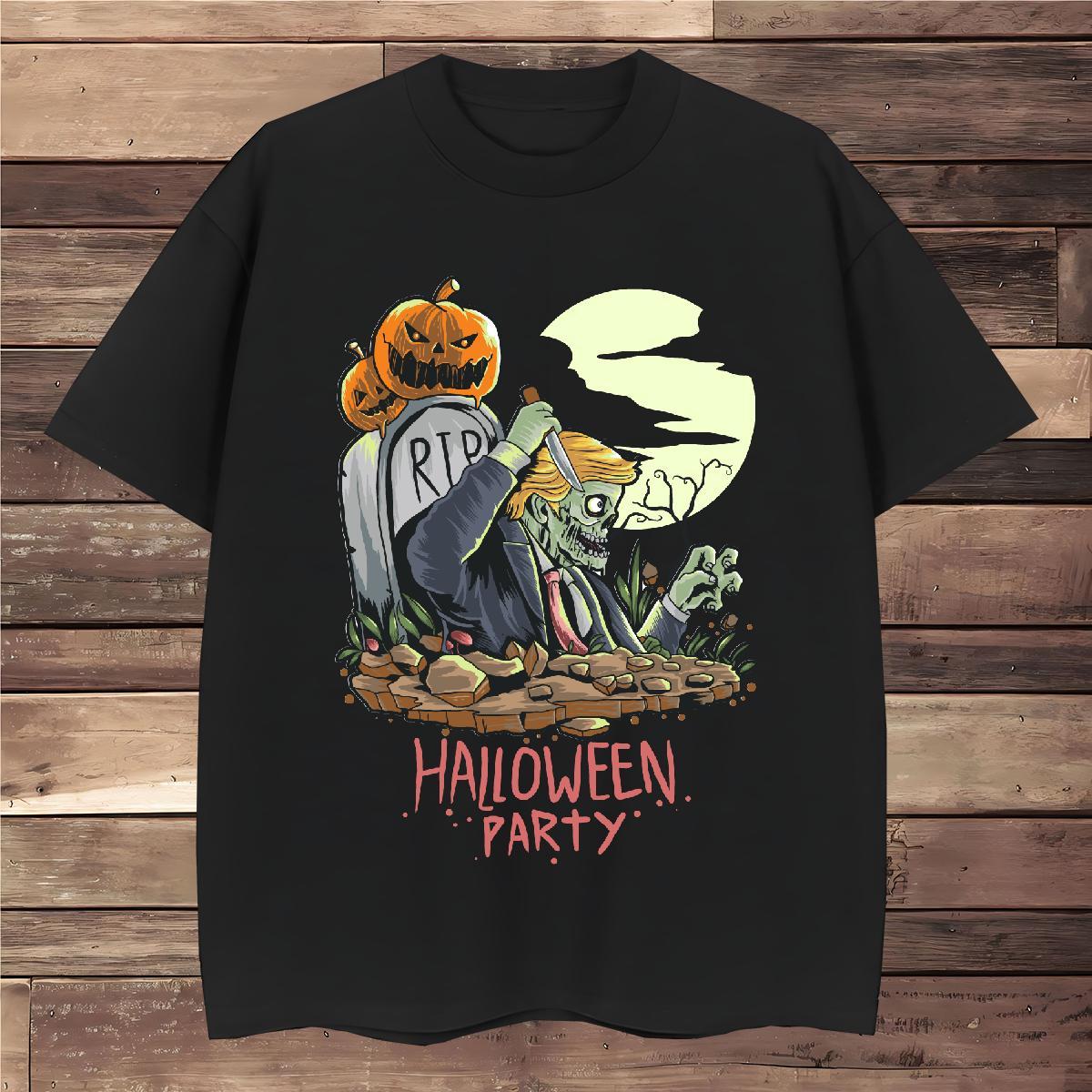 Cool Design Men T Shirts halloween Breathable Soft Home Outdoor DIY Logo Oversized 230g Pure Cotton Tshirts Classic Polos