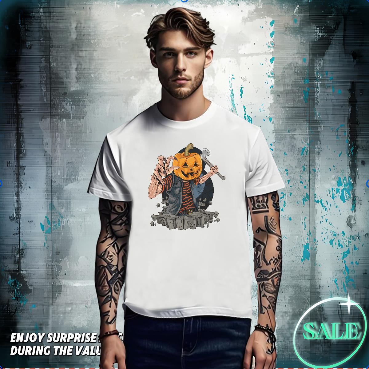 Men T Shirts 230g 100% Cotton pumpkin Street Breathable Crew Neck Anime Print Couples T Shirts New Designer Cool Tops Tees