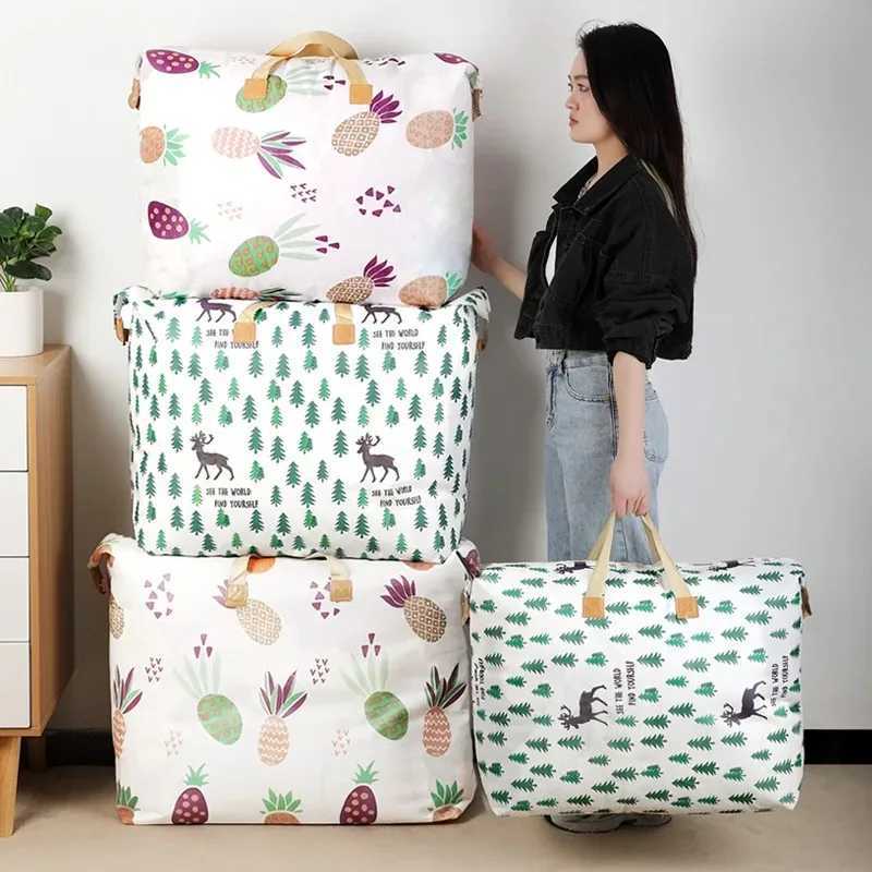 Quilt storage bag clothing finishing bag large-capacity quilt waterproof and moisture-proof moving bag packing bag CL240820