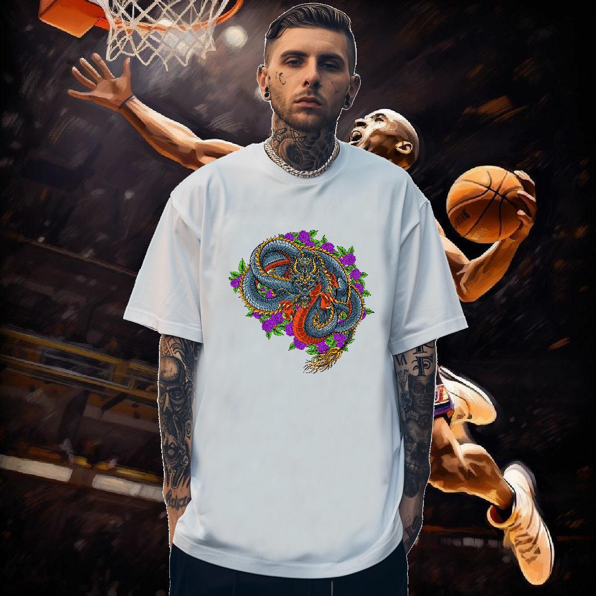Men T Shirts 100% Cotton 230g angry Spring Summer Short Sleeve O-Neck Cartoon Print Men Tees Classic Casual Popular Tee Shirt